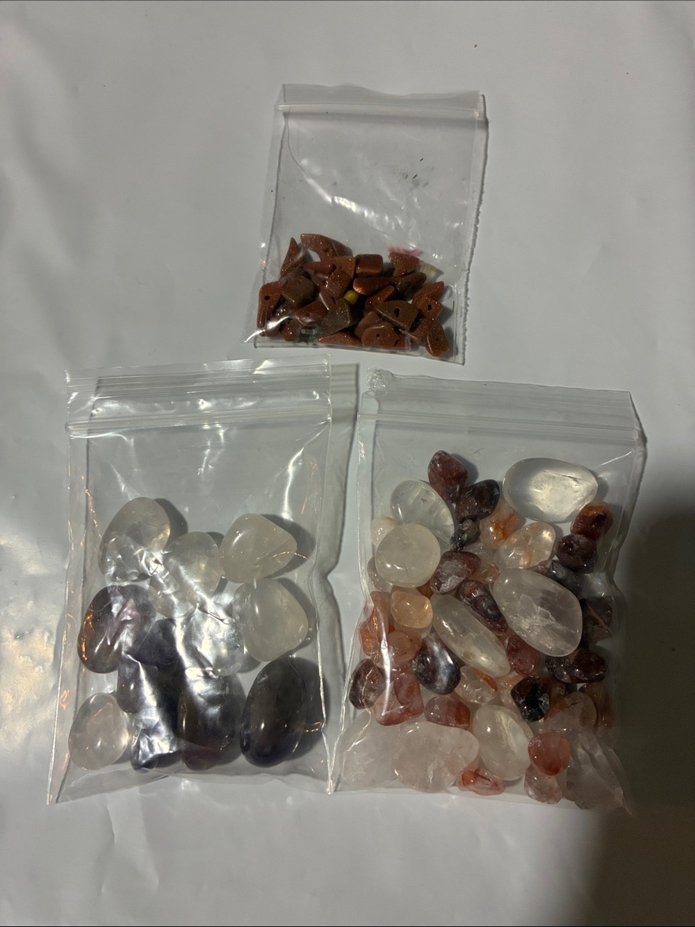Lot of crystal tumbles